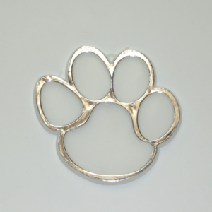 paw print charm gold 12 pc/pkg gold, silver or blk/gold